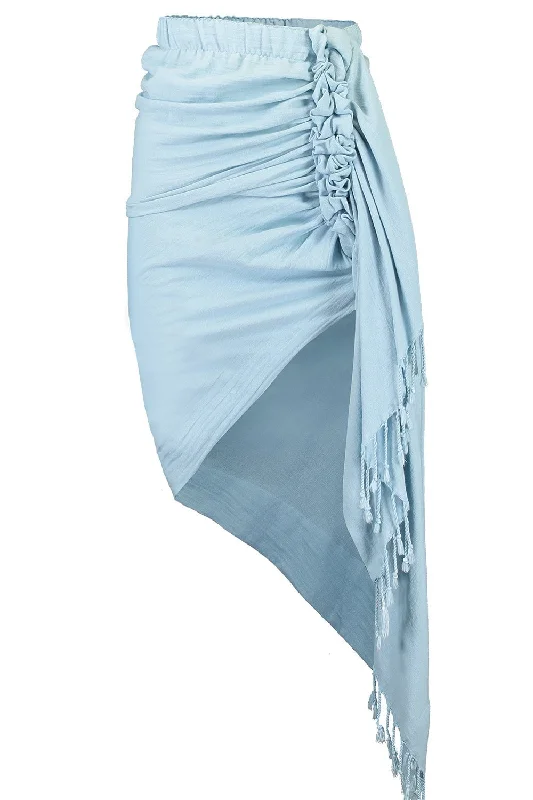 Tulum Skirt - Powder Blue leather skirt modern