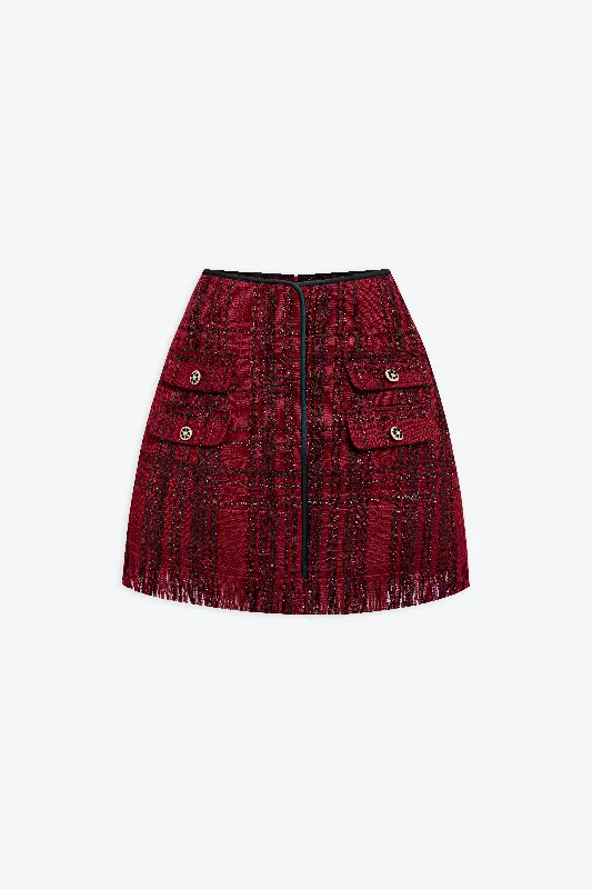 Maeva Tweed Mini Skirt denim skirt stylish