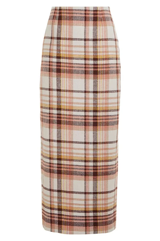 Matchmaker Check Pencil Skirt leather skirt sleek