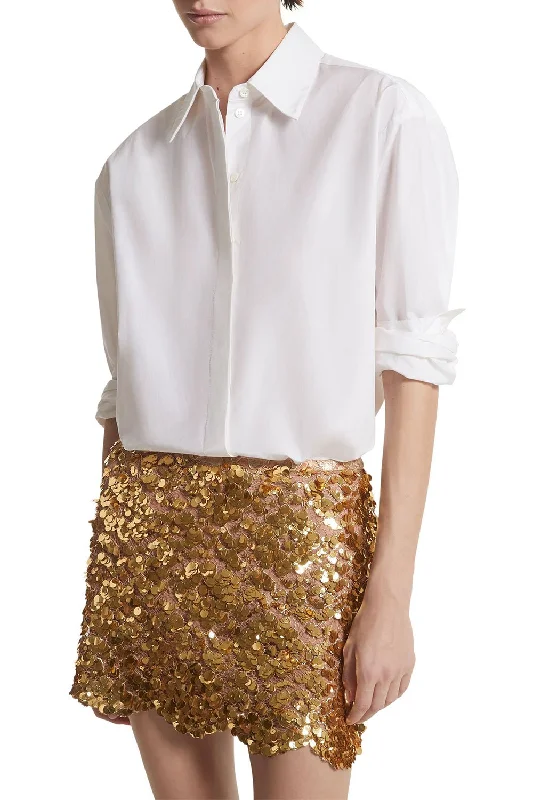 Sequin Embellished Mini Skirt wool skirt warm