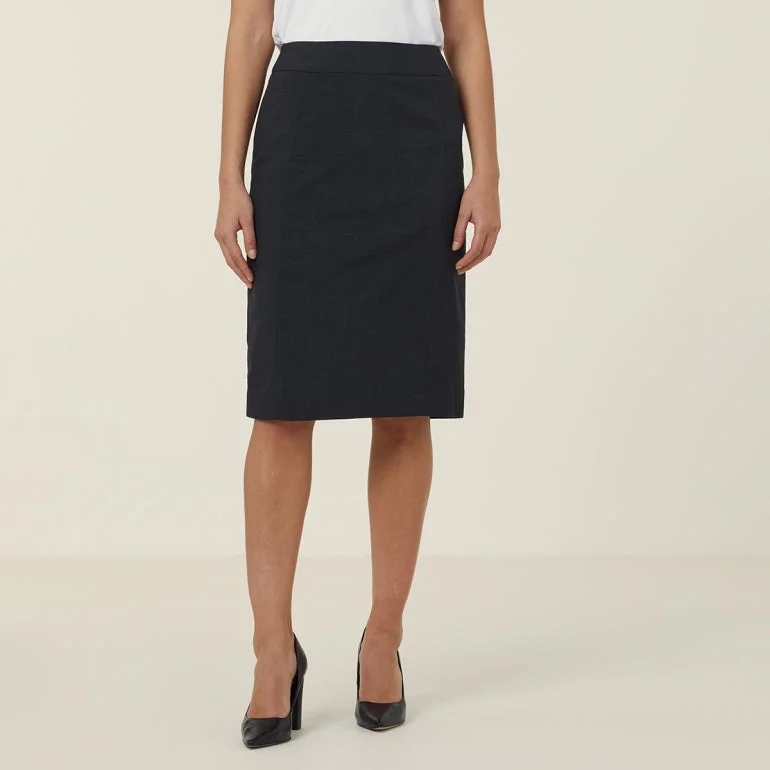 NNT Uniforms Stretch Wool Blend Panel Pencil Skirt (CAT2MG) silk skirt lustrous