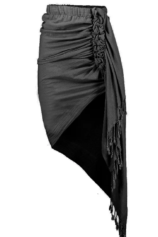 Tulum Skirt - Black midi skirt versatile