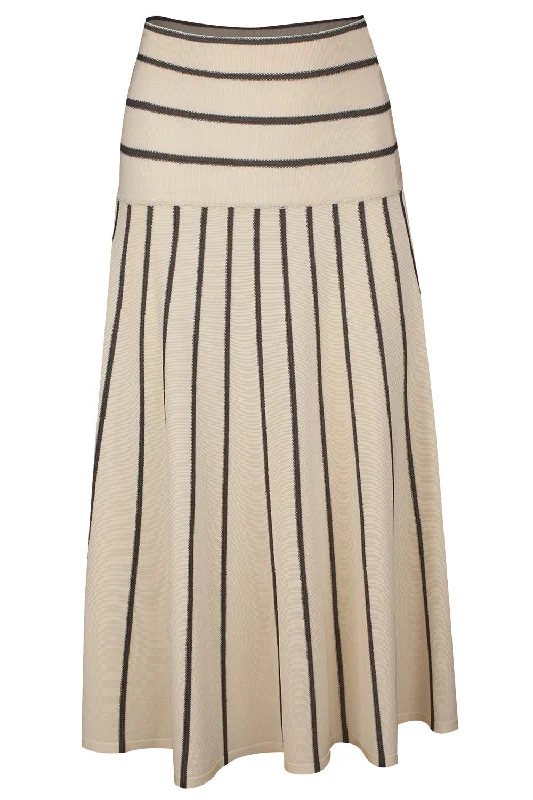 Matchmaker Knit Stripe Skirt high slit skirt