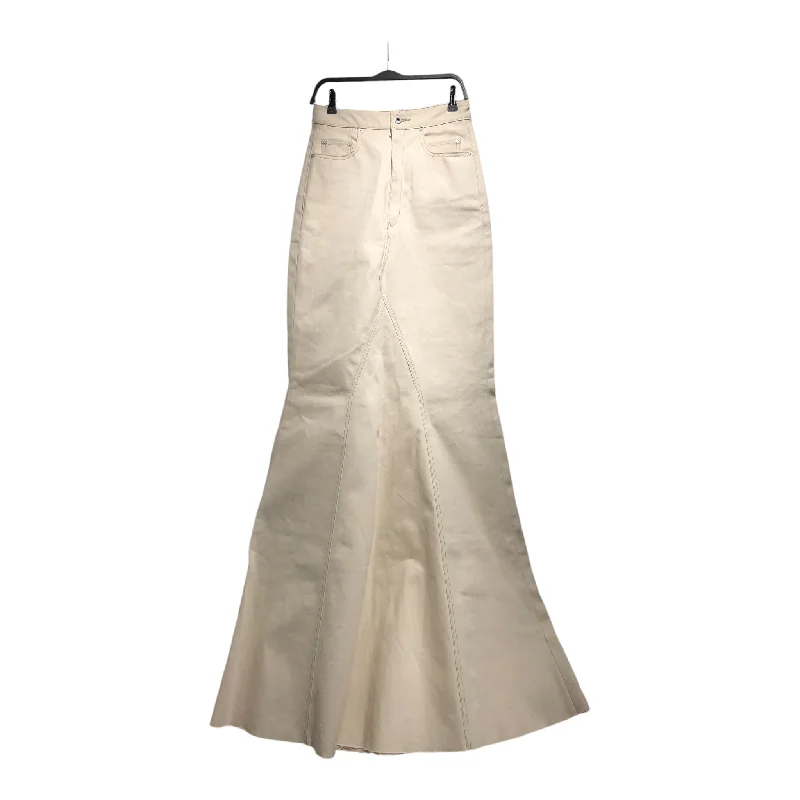 RICK OWENS DRKSHDW/Bottoms/28/Cotton/CRM/GODET SKIRT NATURAL wool skirt breathable