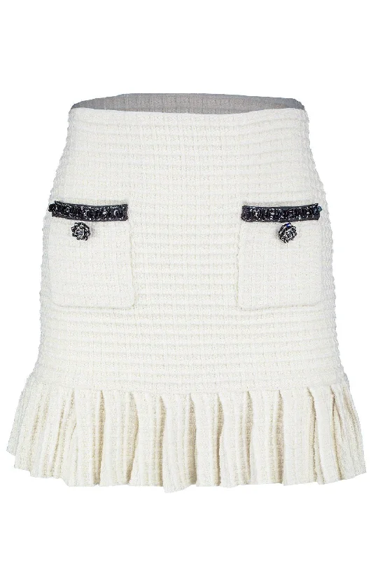 Textured Mini Skirt wool skirt warm