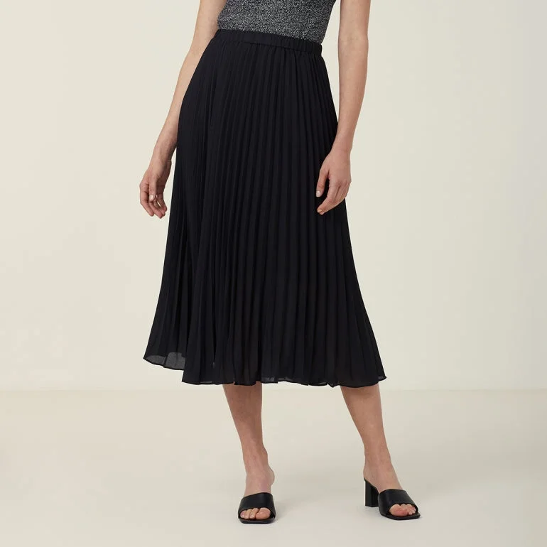 NNT Uniforms Georgie Midi Pleated Skirt (CAT2R2) corduroy skirt durable