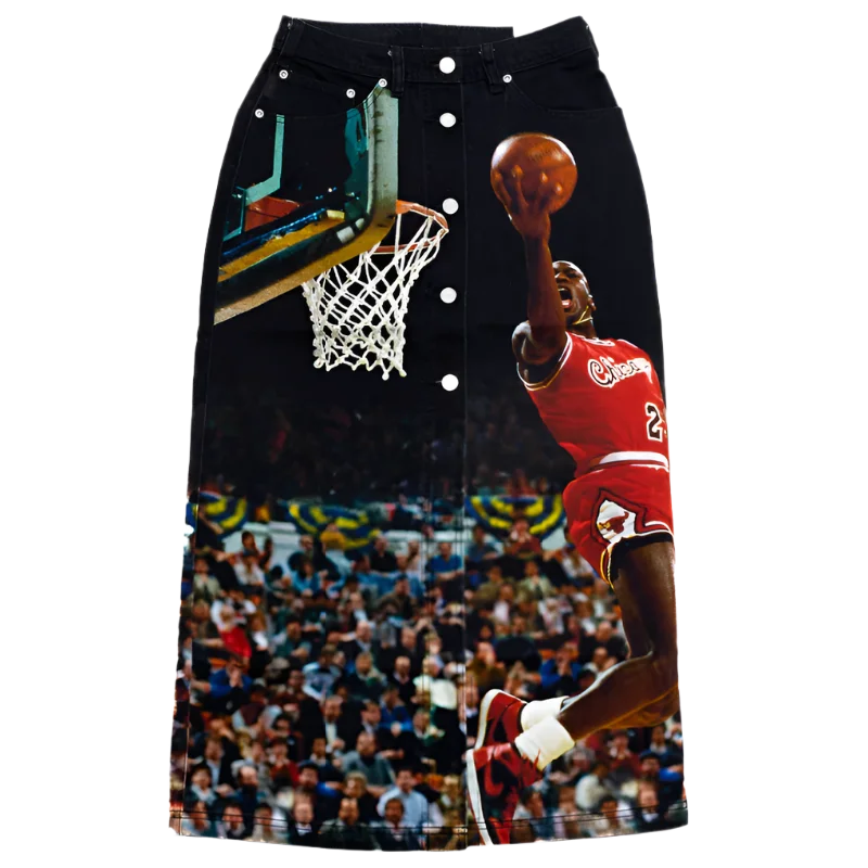 Air Jordan Printed Skirt silk skirt lustrous