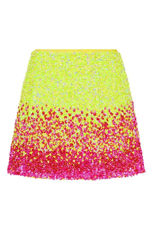 Calypso Mini Skirt chiffon skirt flowing