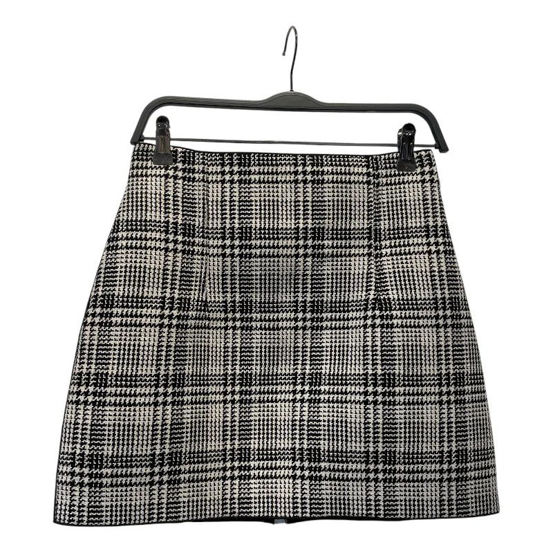 OFF-WHITE/Skirt/42/Houndstooth Check/Polyester/WHT/ leather skirt bold