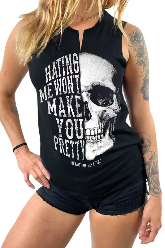 Hating Me Slashback Tank slim fit tank