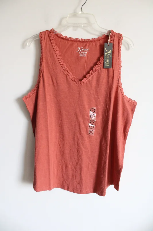 NEW Natural Reflections Orange Tank | XL mesh tank top