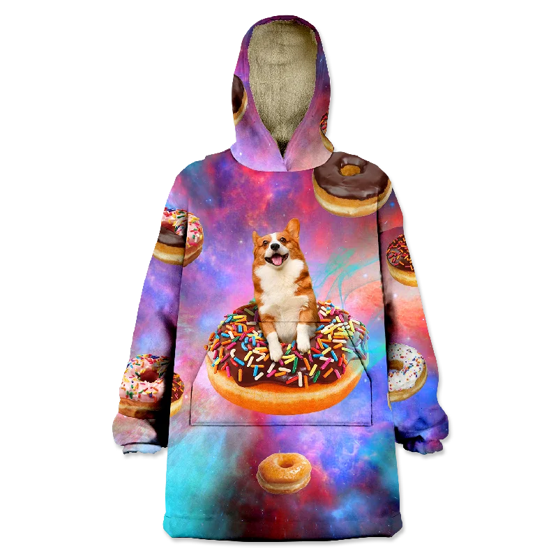 Dognut Wearable Blanket Hoodie Hoodie with Pattern Geometric Abstract