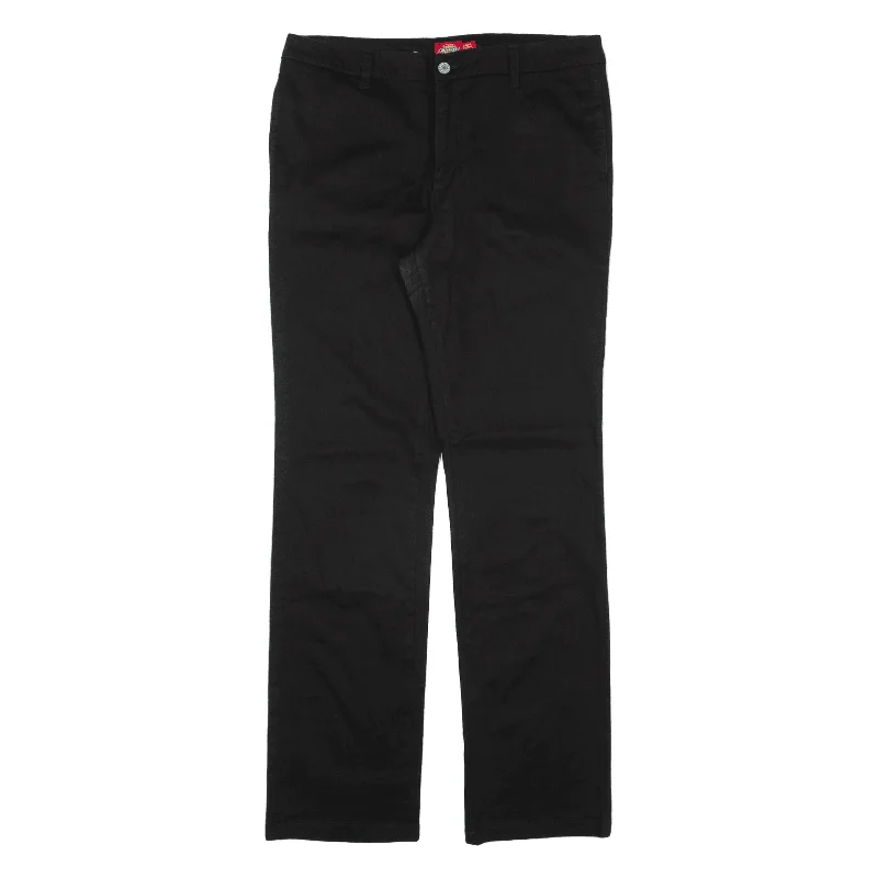 DICKIES Workwear Trousers Black Regular Straight Womens W31 L31 Trousers Polka Dot Cute