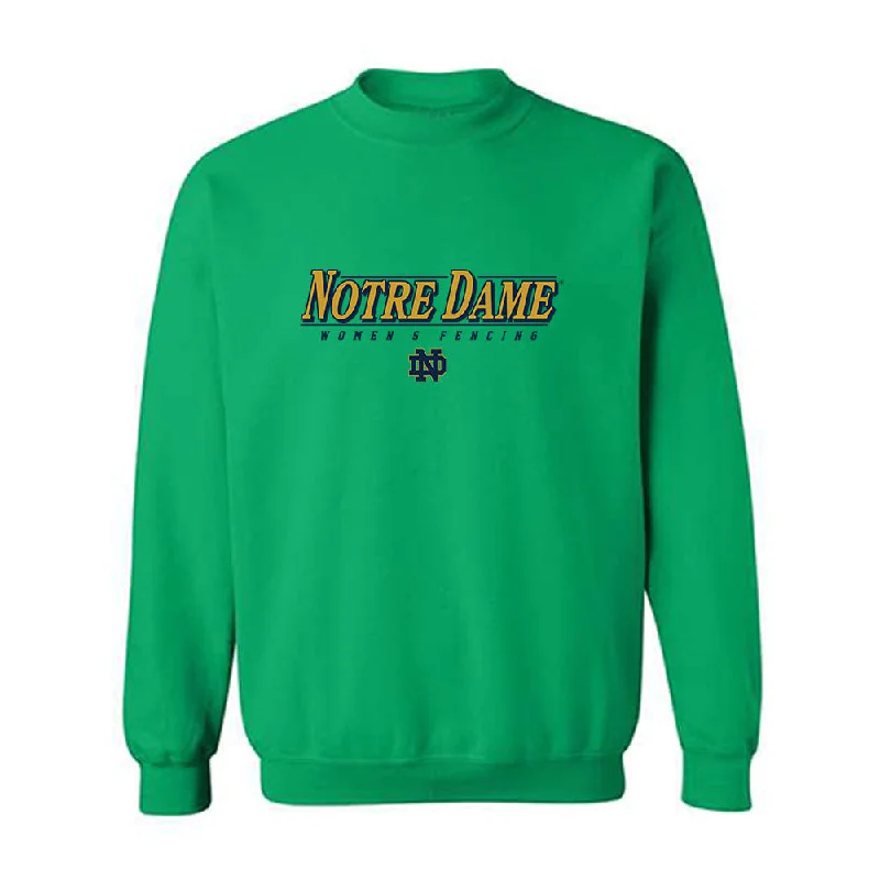 Notre Dame - NCAA Women's Fencing : Atara Greenbaum - Classic Shersey Crewneck Sweatshirt Hoodie with Full-Zip Functional Layering