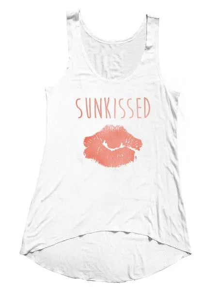 4th & Rose Sunkissed White Hi-Low Tank white tank top