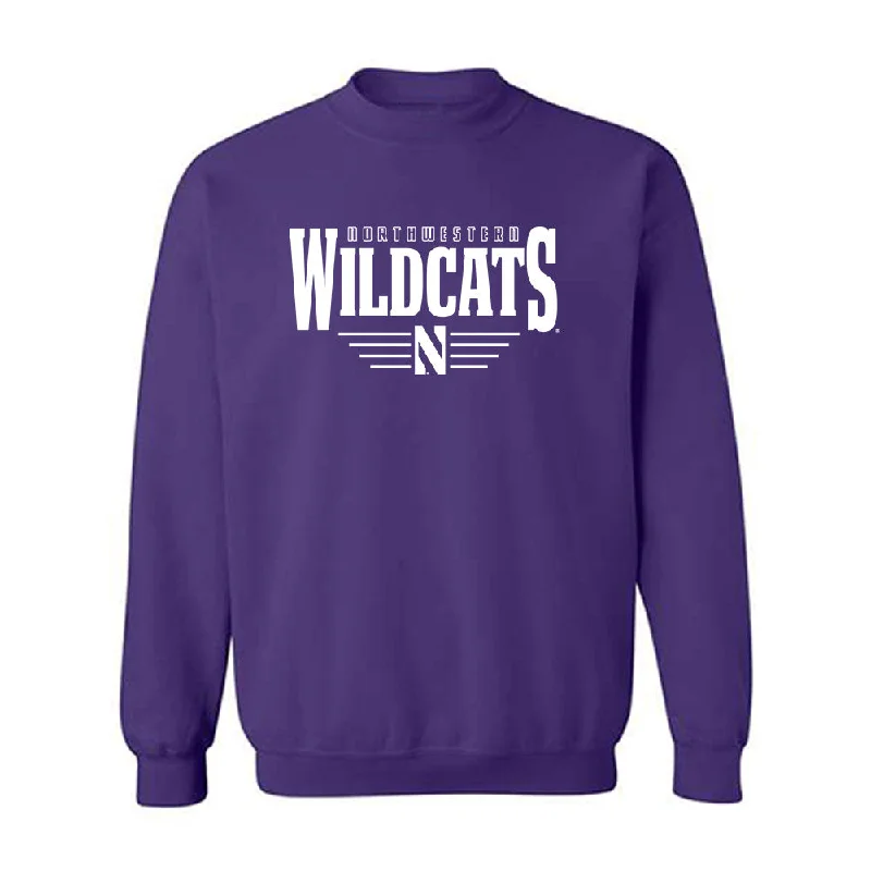 Northwestern - NCAA Women's Fencing : Ava Wade-Currie - Classic Shersey Crewneck Sweatshirt Hoodie with V-Neck Classic Versatile