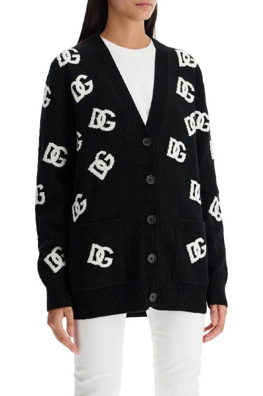 Dolce & Gabbana Woolen Dg Cardigan Lightweight Heavyweight Midweight