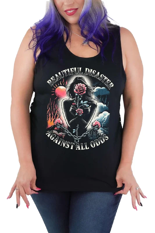 Against All Odds Laceback Tank breathable tank top