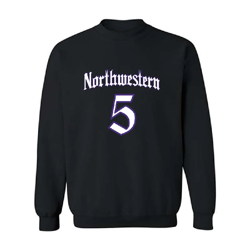 Northwestern - NCAA Women's Fencing : Adele Bois - Crewneck Sweatshirt Hoodie with Hem Ribbing Snug Secure