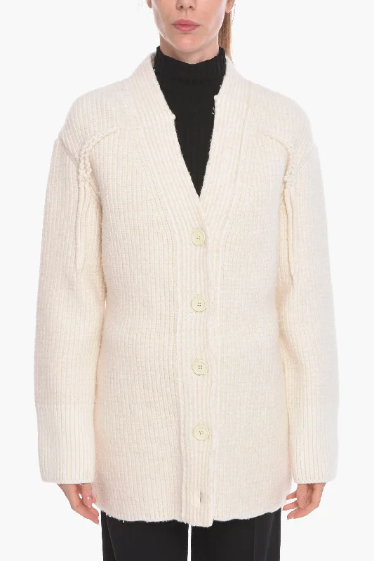 Bottega Veneta Cashmere-blend Ribbed Cardigan 36 Italian size Machine Wash Dry Clean Hand Wash