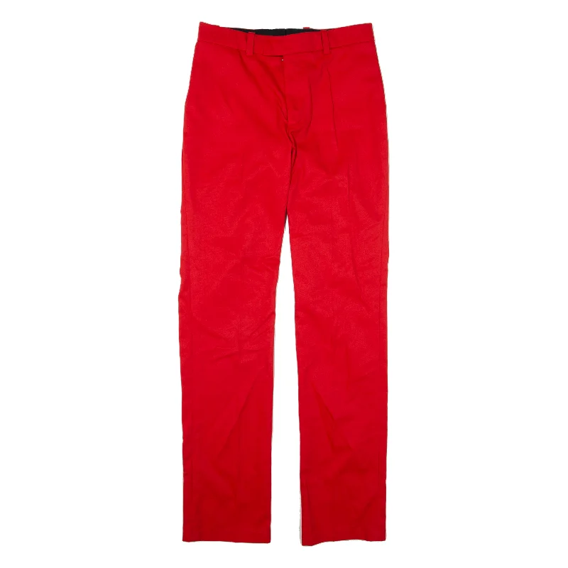 SWISS SKILL Pleated Trousers Red Slim Straight Womens W28 L33 Trousers Recommended Stylist