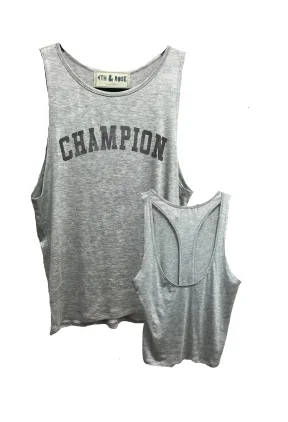 4th & Rose Champion Racerback Cutout Tank rhinestone tank top