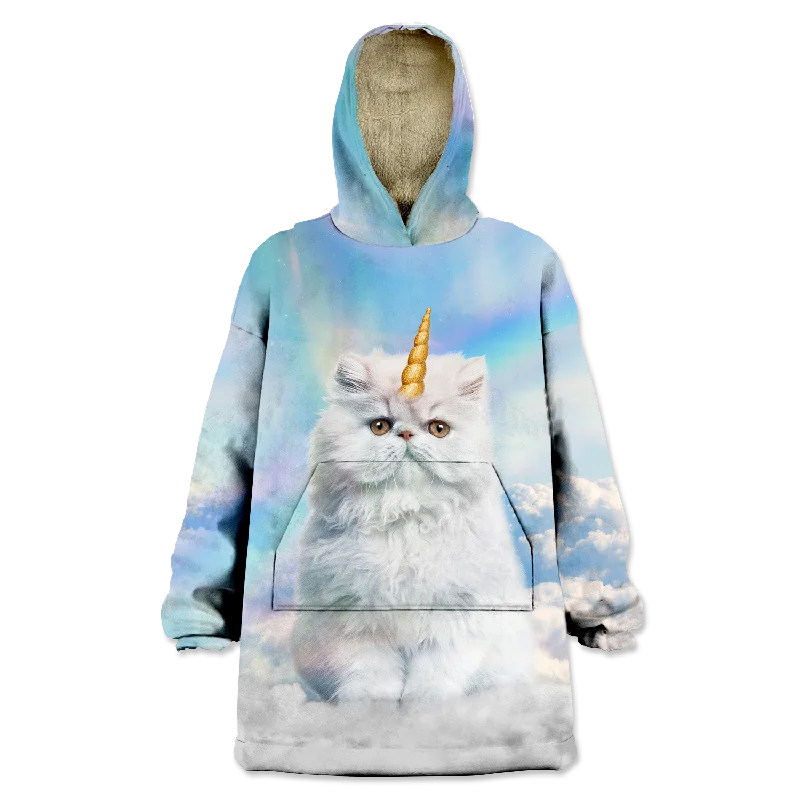 Unicat Wearable Blanket Hoodie Hoodie with Monochrome Minimalist Simple