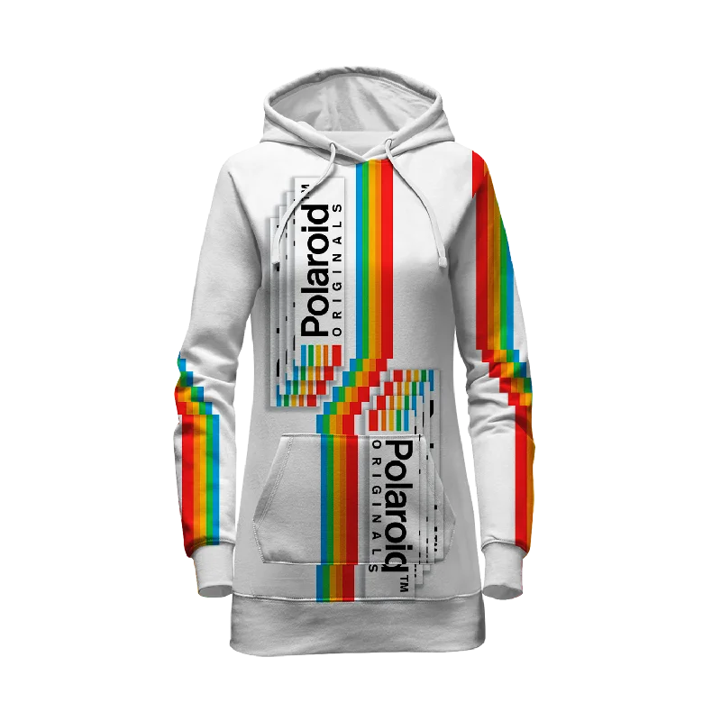 Polaroid Colors Hoodie Dress Hoodie with Raglan Sleeves Sporty Comfortable