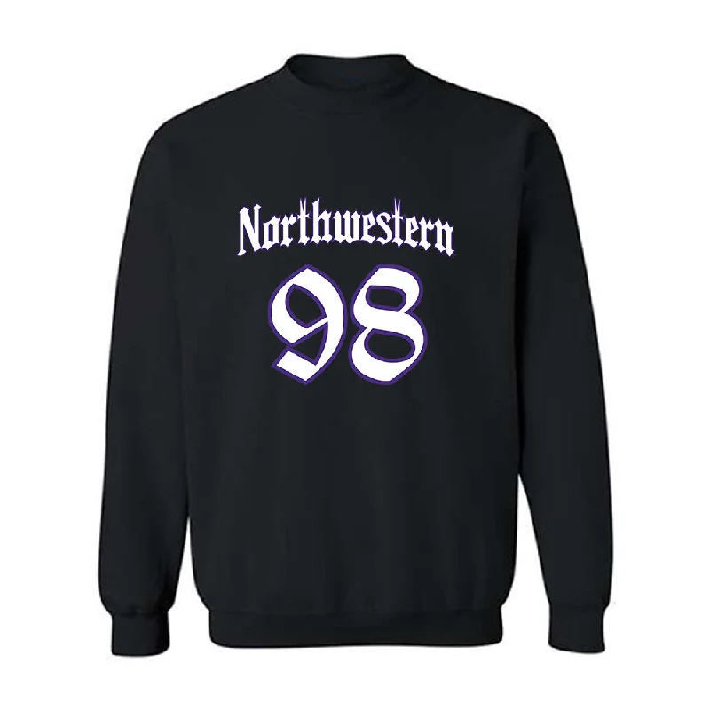 Northwestern - NCAA Women's Fencing : Isabelle Banin - Crewneck Sweatshirt Hoodie with Hem Lace Feminine Delicate