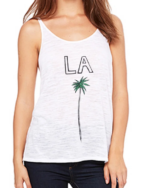 P WITTE-  LA PALM Slub White Tank playful tank top