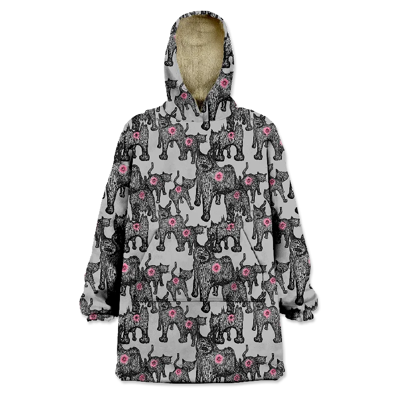 Cat Butts Wearable Blanket Hoodie Hoodie with Longline Fit Extended Stylish