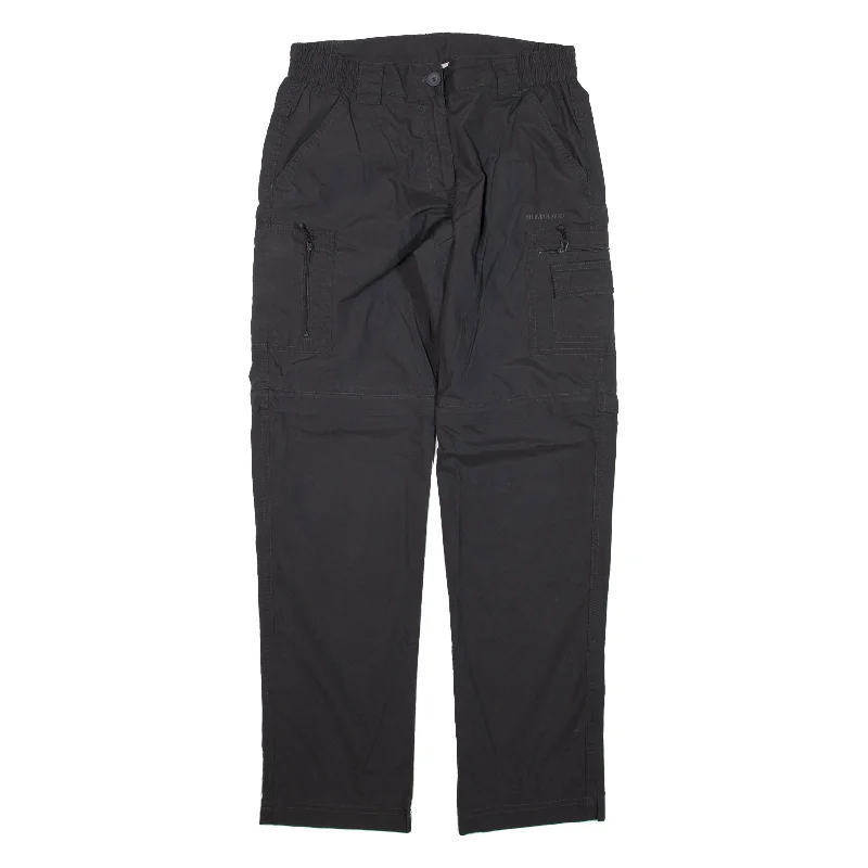 KILIMANJARO Cargo Zip-off Trousers Grey Regular Straight Womens W28 L31 Trousers Running Lightweight