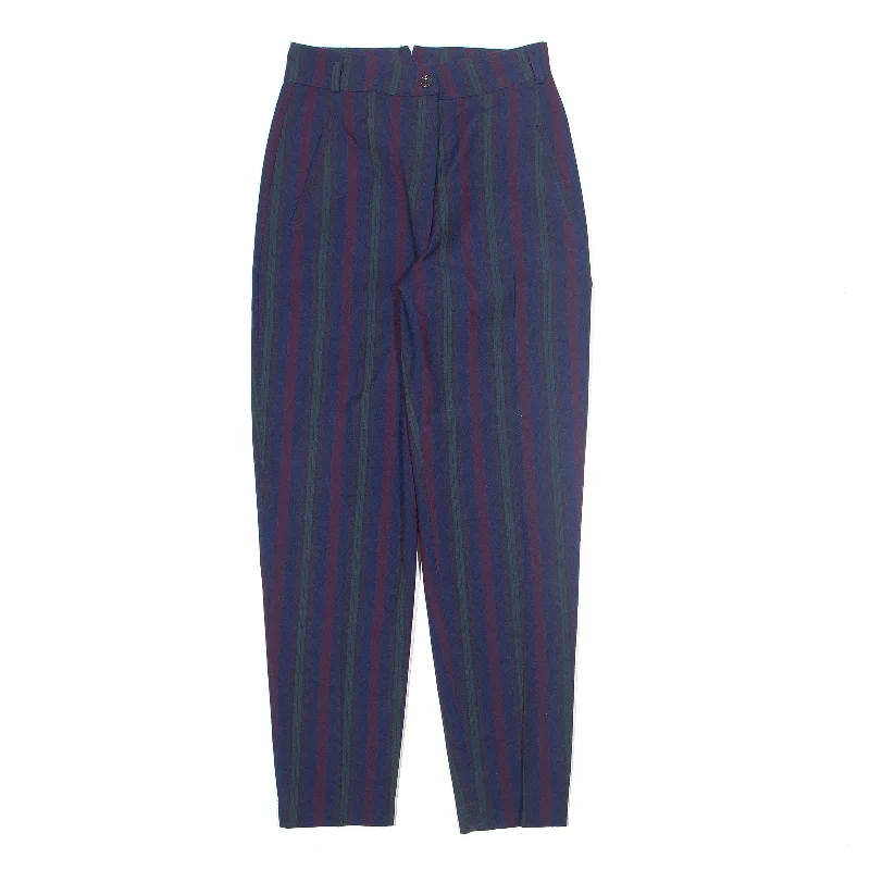 LUISA FIRENZE Striped Blue Trousers W25 L27 Trousers Polka Dot Cute