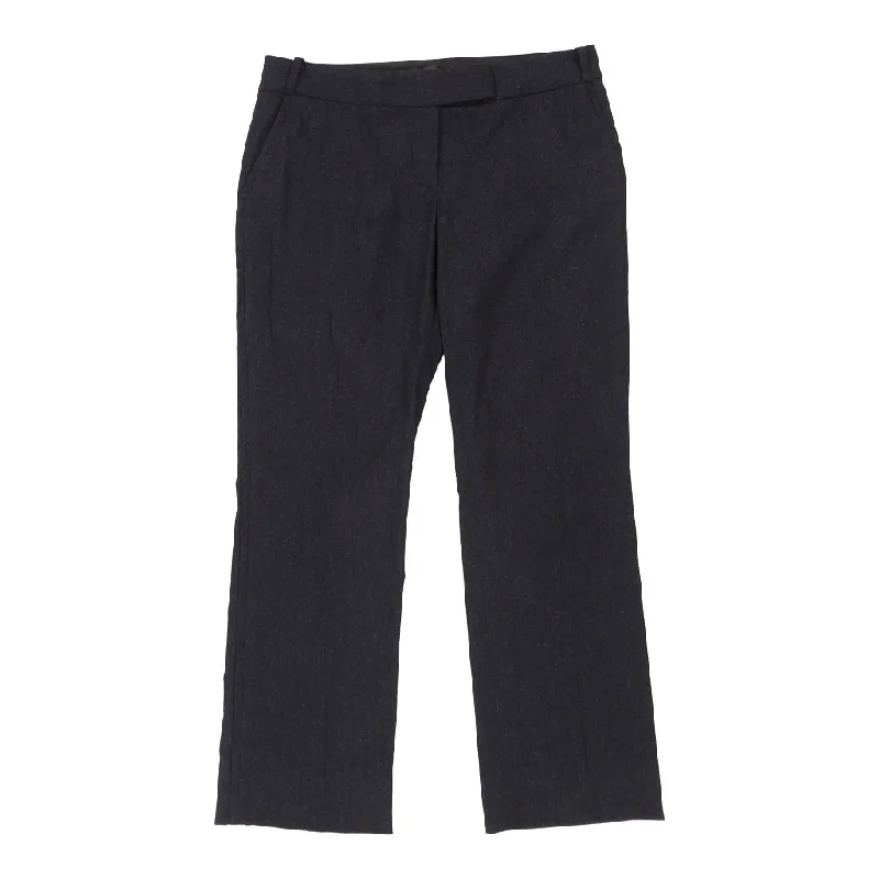 Salvatore Ferragamo Trousers - 35W UK 14 Navy Wool Blend Trousers Running Lightweight