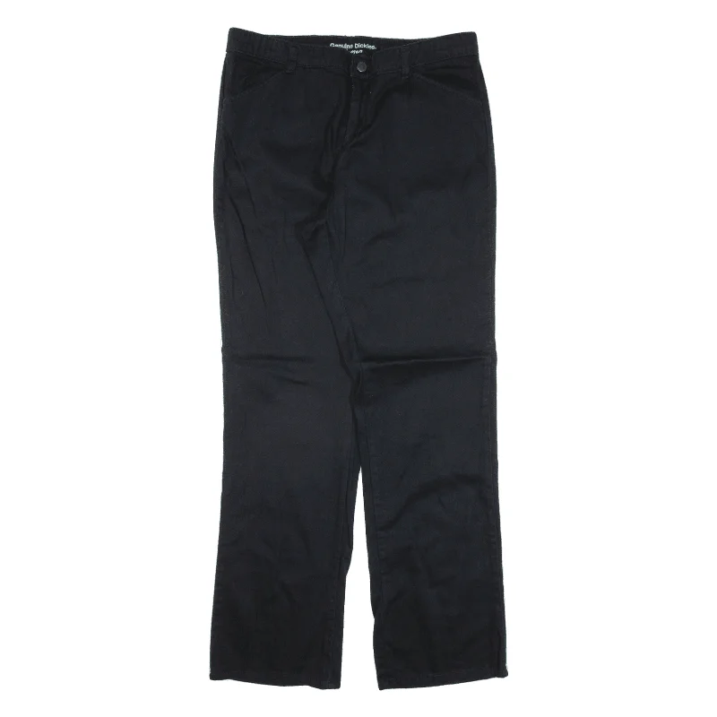 DICKIES Workwear Trousers Black Relaxed Straight Womens W32 L31 Trousers Business Professional