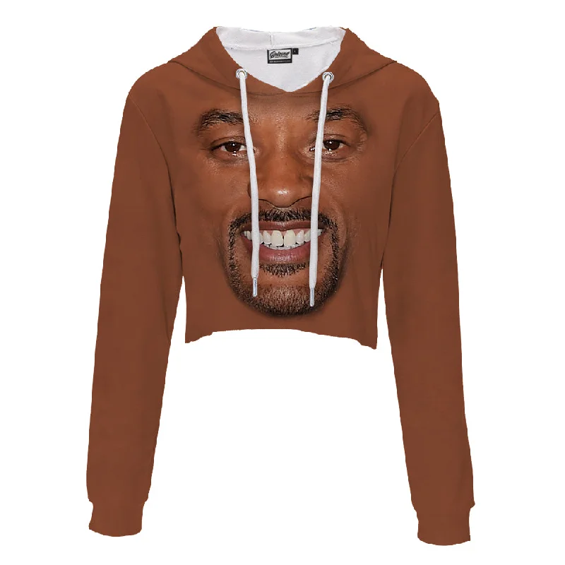 Will Smith Face Crop Hoodie Hoodie with Button Placket Classic Preppy