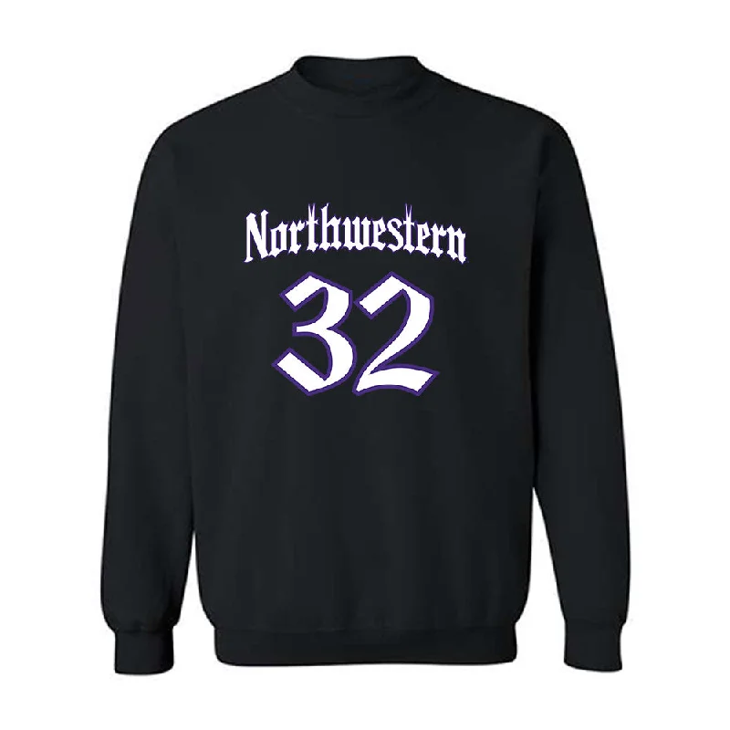 Northwestern - NCAA Women's Fencing : Anna Biasco - Crewneck Sweatshirt Hoodie with Hem Patch Decorative Personalized