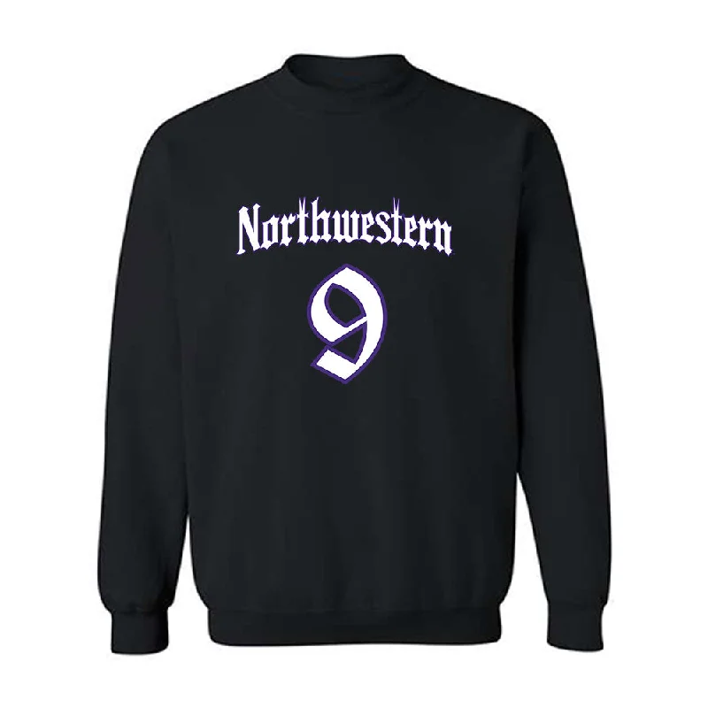 Northwestern - NCAA Women's Fencing : Celia Crompton - Crewneck Sweatshirt Hoodie with Hem Embroidery Detailed Premium