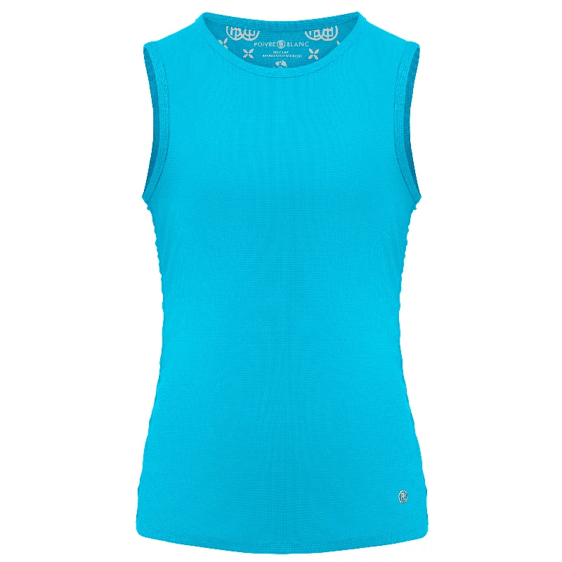 Ladies Poivre Blanc Tank Top (Lagoon Blue) fitted tank top