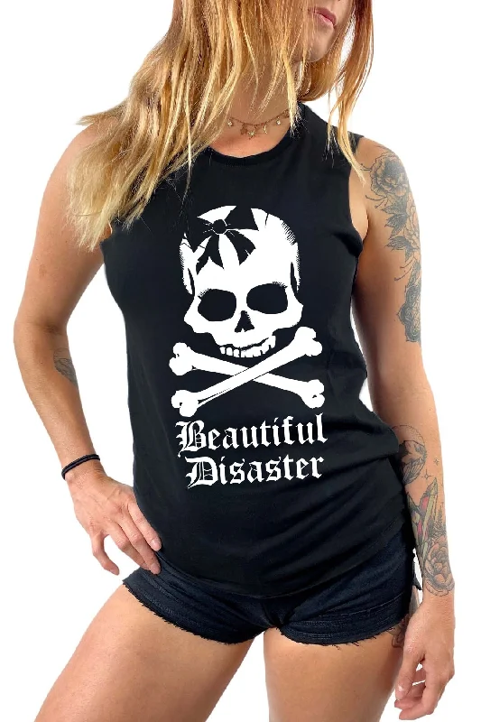 Skully Slashback Tank scoop neck tank