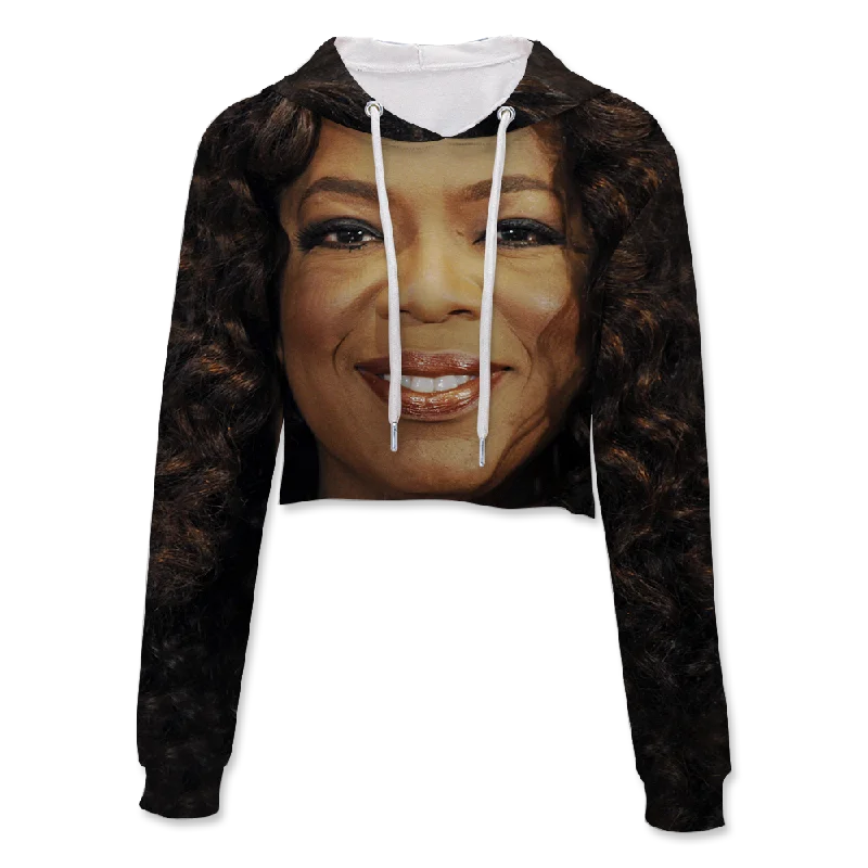 Oprah Crop Hoodie Hoodie with Hidden Zipper Minimalist Clean