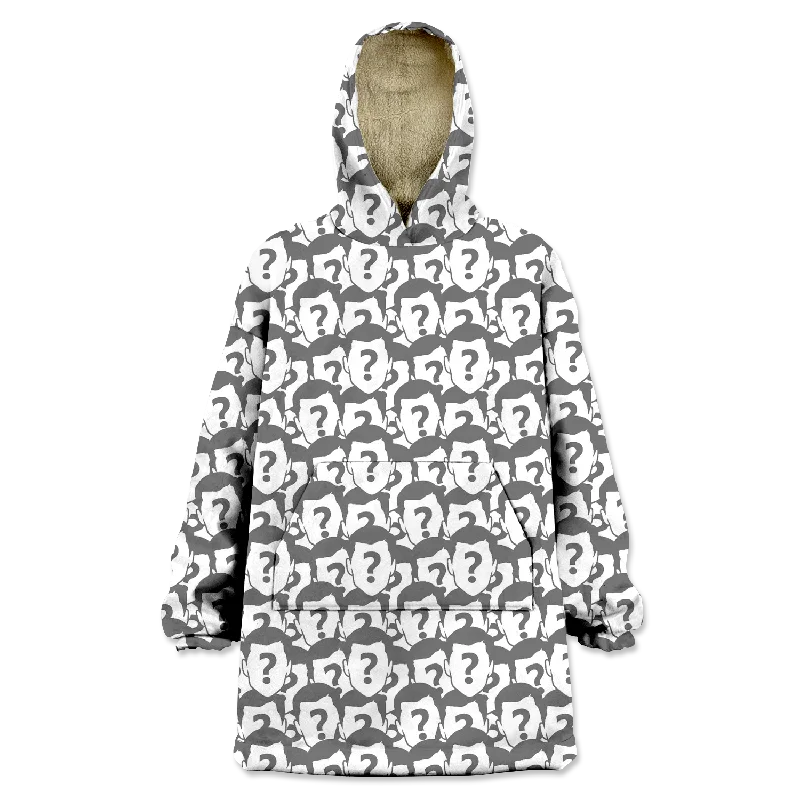 All Over Face Custom Wearable Blanket Hoodie Hoodie with Zipper Placket Modern Functional