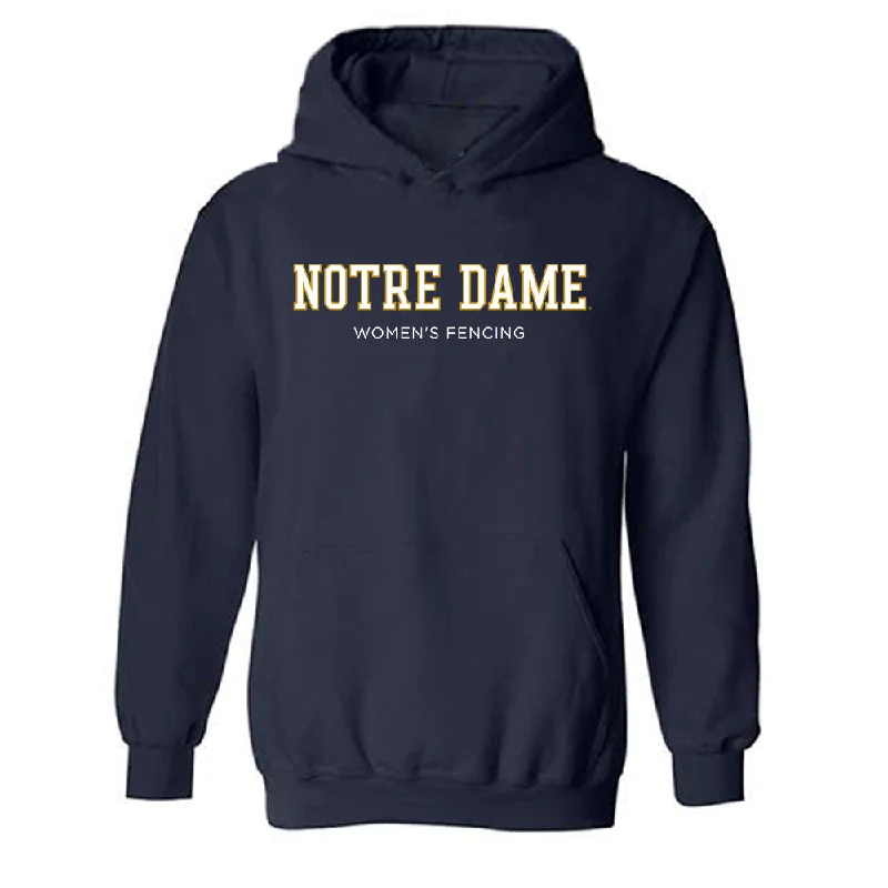 Notre Dame - NCAA Women's Fencing : Atara Greenbaum - Classic Fashion Shersey Hooded Sweatshirt Hoodie with Toggle Buttons Decorative Unique