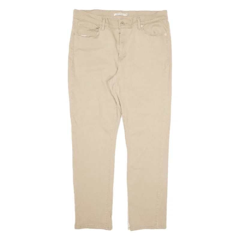 LEVI'S Trousers Beige Classic Straight Womens W32 L30 Trousers Occasion Special