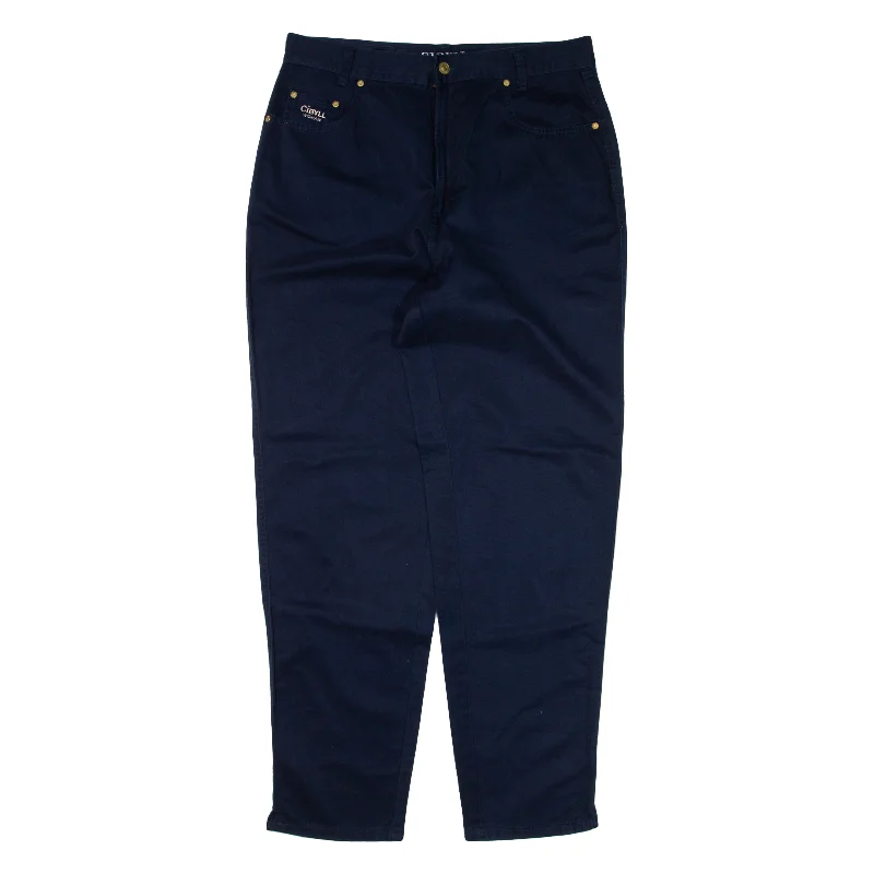 CIBYLL Trousers Blue Relaxed Tapered Womens W31 L30 Trousers New Arrival