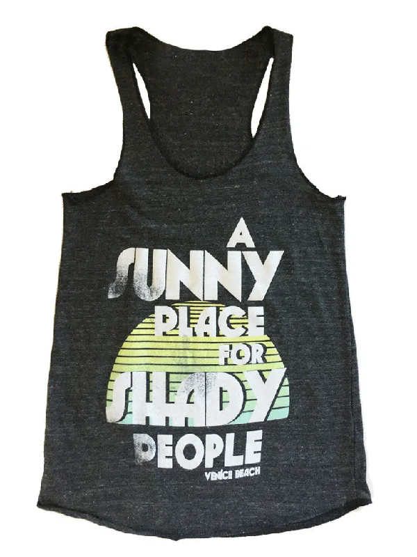 Abbot Kinney Fest - Shady People - Womens Razor Back Tank soft pink tank