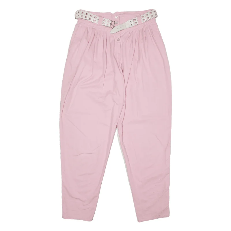 LAVIO Pleated Trousers Pink Regular Tapered Womens W30 L30 Trousers Bestseller Popular