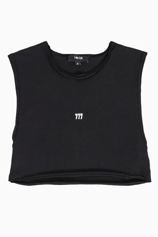 777 / Sleeveless Crop Tank Top halter tank top