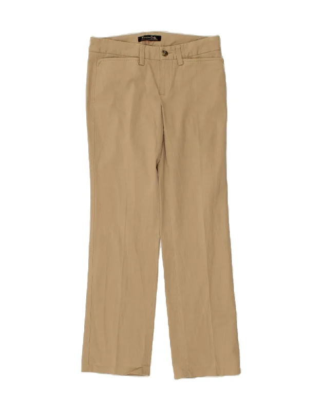 MASSIMO DUTTI Womens Straight Casual Trousers EU 38 Small W28 L30 Beige Trousers Canvas Durable