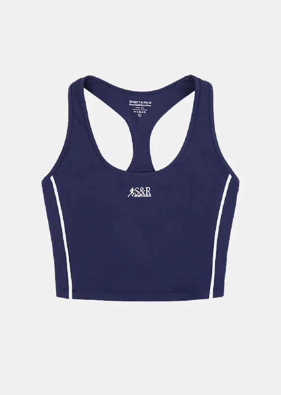 Navy SR Runner Sports Tank sheer tank top